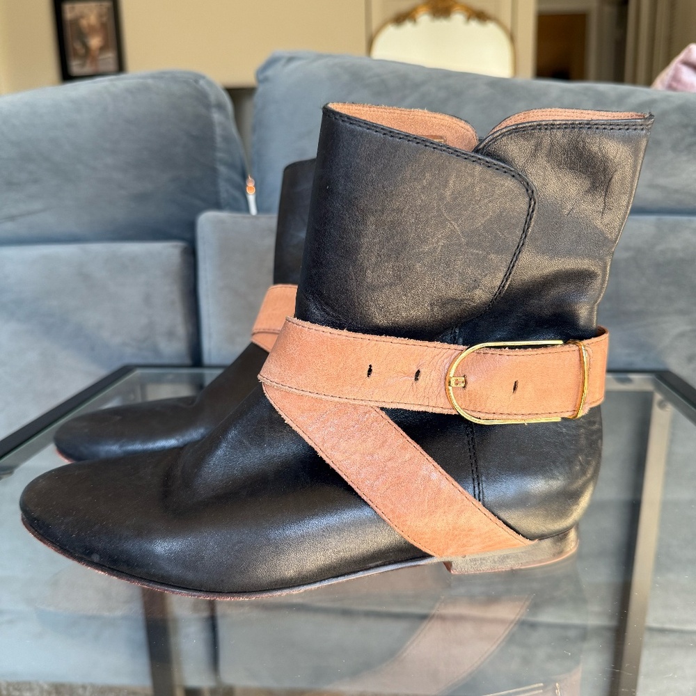Ted Baker Socorri Tan Leather Buckle Women's Ankle Boot